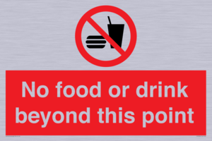 No food or drink beyond this point
